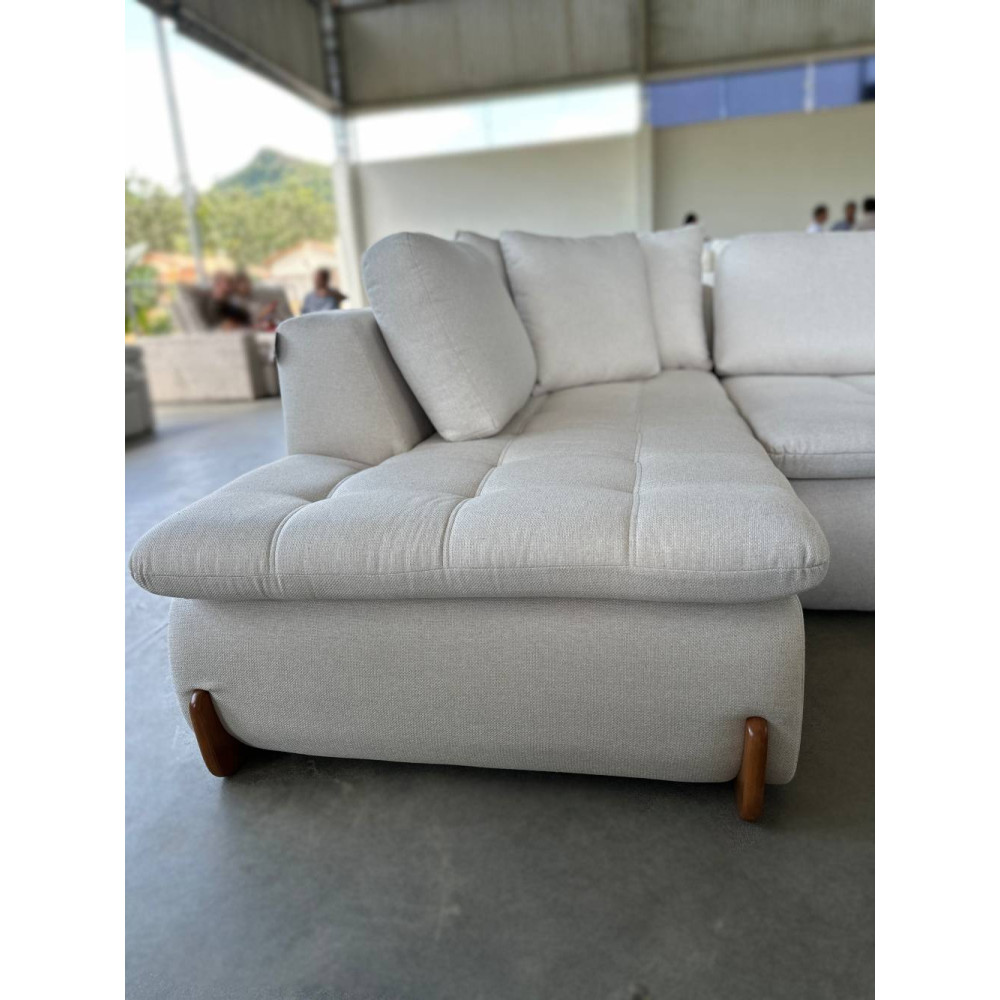 Sofá de Canto 710 Retratil Divã c/ Chaise Linho - Milano 