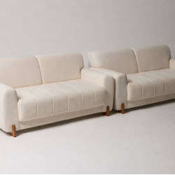 Conjunto Sofá 340 2 e 3 Lugares - Linho Serra 