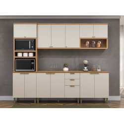 Cozinha Selene c/ 5 Peças - Jequitiba/Off White Fosco