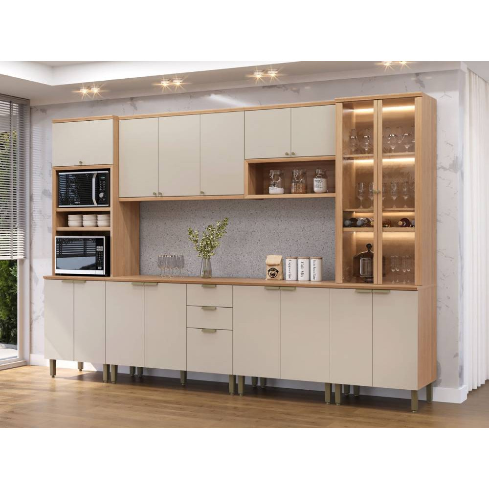 Cozinha Selene Completa - Jequitiba/Off White Fosco