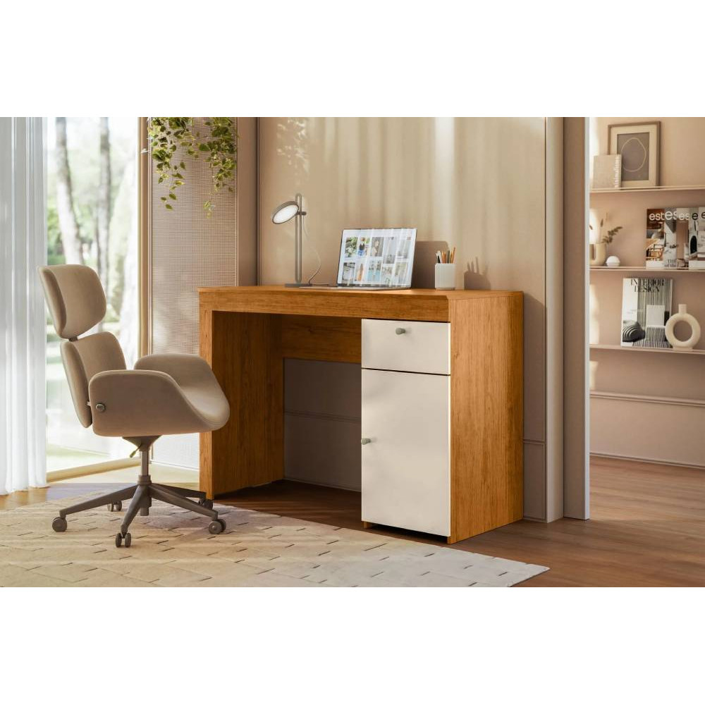 Escrivaninha Iris - Canela/Off White