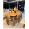 Mesa de Jantar Mavie 180x90 Tampo Madeira Laminado c/ 6 Cadeiras Mavie - Linho Palha 
