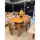 Mesa de Jantar Mavie 180x90 Tampo Madeira Laminado c/ 6 Cadeiras Mavie - Linho Palha 