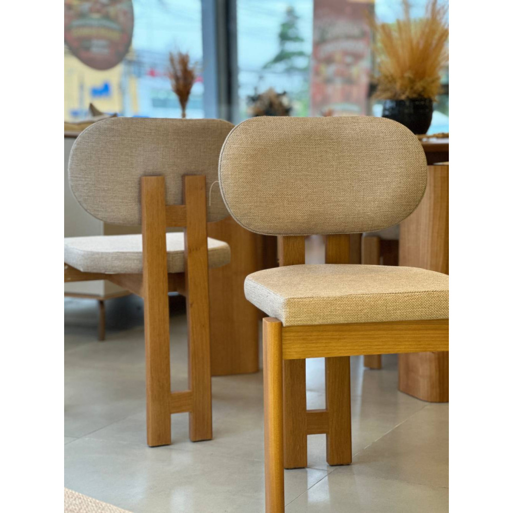 Cadeira Mavie  - Linho Palha