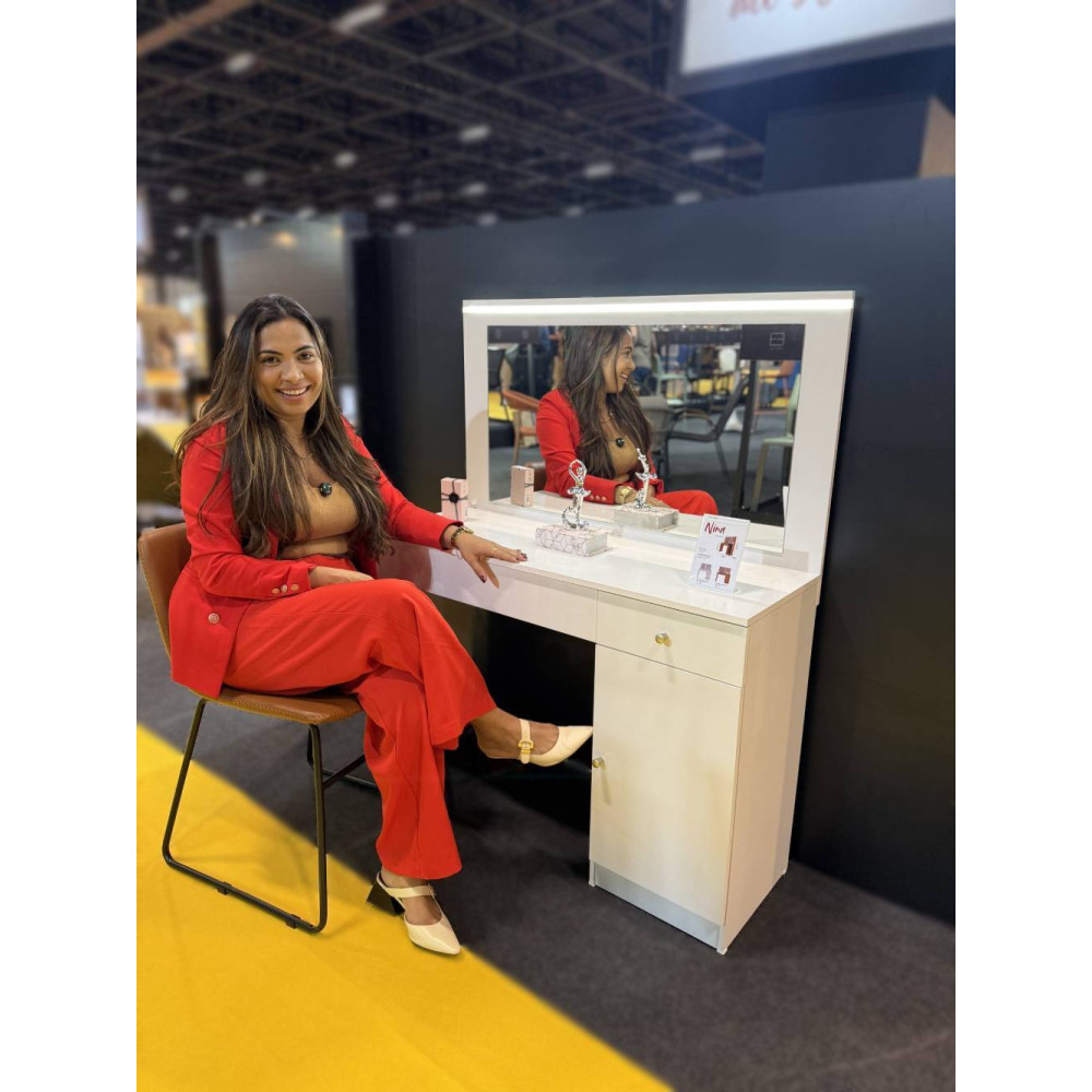 Penteadeira Camarim Nina c/ Led - Branco