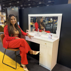 Penteadeira Camarim Nina c/ Led - Branco