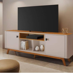Rack Oslo para TVs até 70'' - Off White/Cinamomo