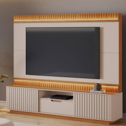 Estante Home Atena para TVs de até 85" - Off White / Cinamomo