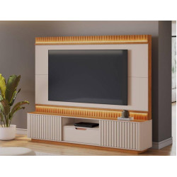 Estante Home Atena para TVs de até 85" - Off White / Cinamomo