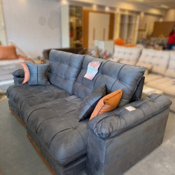 Sofá do Patrão Turbo Retrátil e Reclinável 2,50m – Molas Ensacadas - Cinza