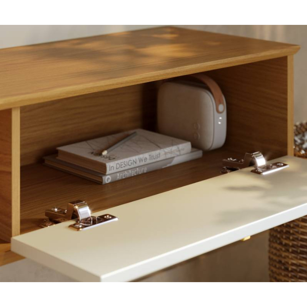 Painel Bali para Tvs até 65″ – Off White/Naturale