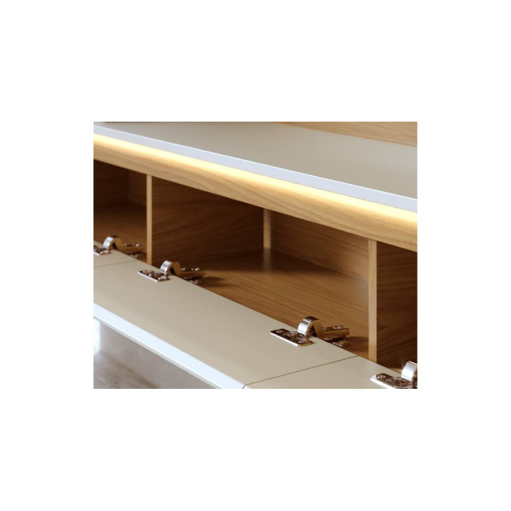 Painel Tahiti para Tvs até 65″ – Off White/Naturale