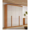 Guarda Roupa Solteiro Alvorada c/ 4 Portas 3 Gavetas - Naturalle/off White