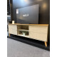 Rack Bancada Aracaju para Tvs até 75 " - Off White/Canela