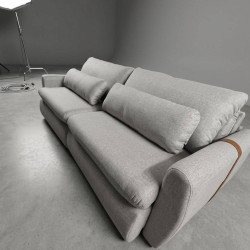 Sofá Cama Retrátil Amaranto 2,50 - Linho Cinza