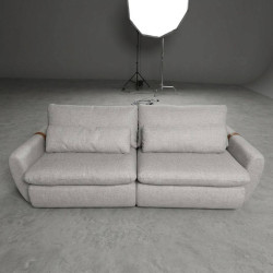 Sofá Cama Retrátil Amaranto 2,50 - Linho Cinza