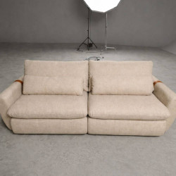 Sofá Cama Retrátil Amaranto 2,50 - Linho Bege