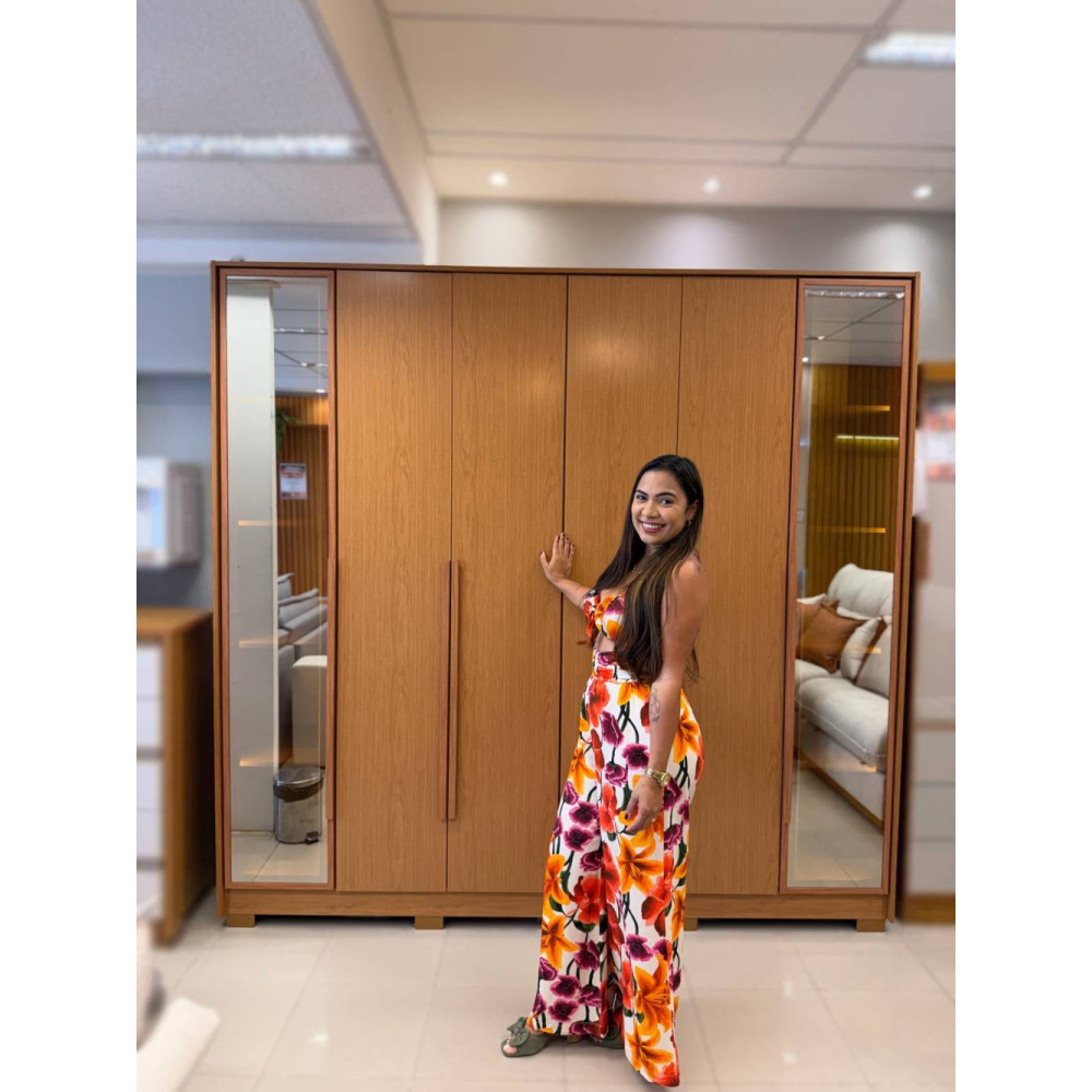 Guarda Roupa Casal Napoli c/ 6 Portas 4 Gavetas - Cinamomo 