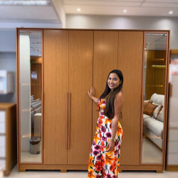 Guarda Roupa Casal Napoli c/ 6 Portas 4 Gavetas - Cinamomo 