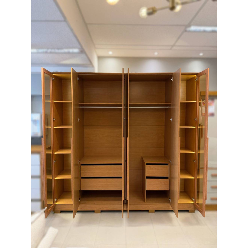 Guarda Roupa Casal Napoli c/ 6 Portas 4 Gavetas - Cinamomo 