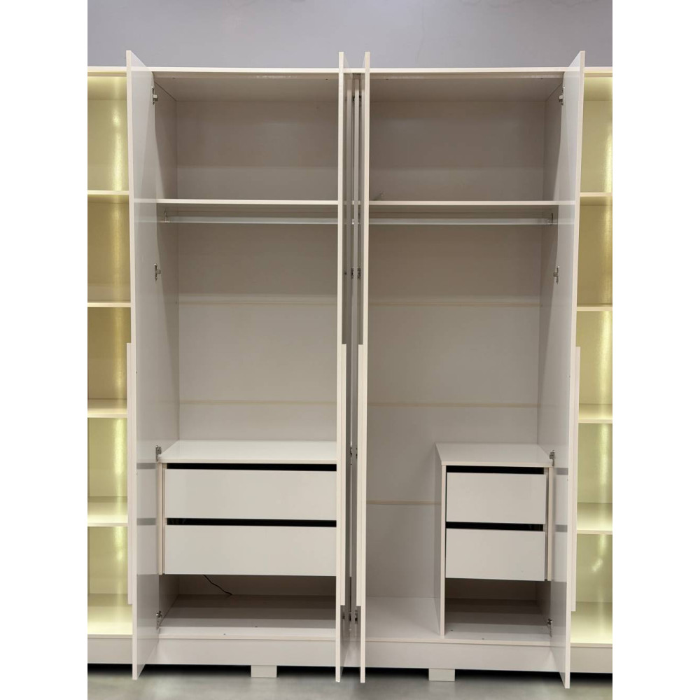 Guarda Roupa Casal Napoli c/ 6 Portas 4 Gavetas - Off White