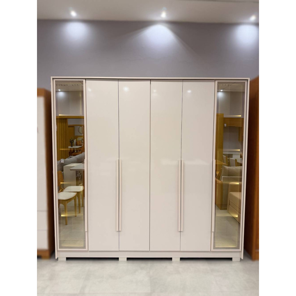 Guarda Roupa Casal Napoli c/ 6 Portas 4 Gavetas - Off White