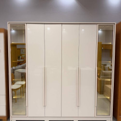 Guarda Roupa Casal Napoli c/ 6 Portas 4 Gavetas - Off White