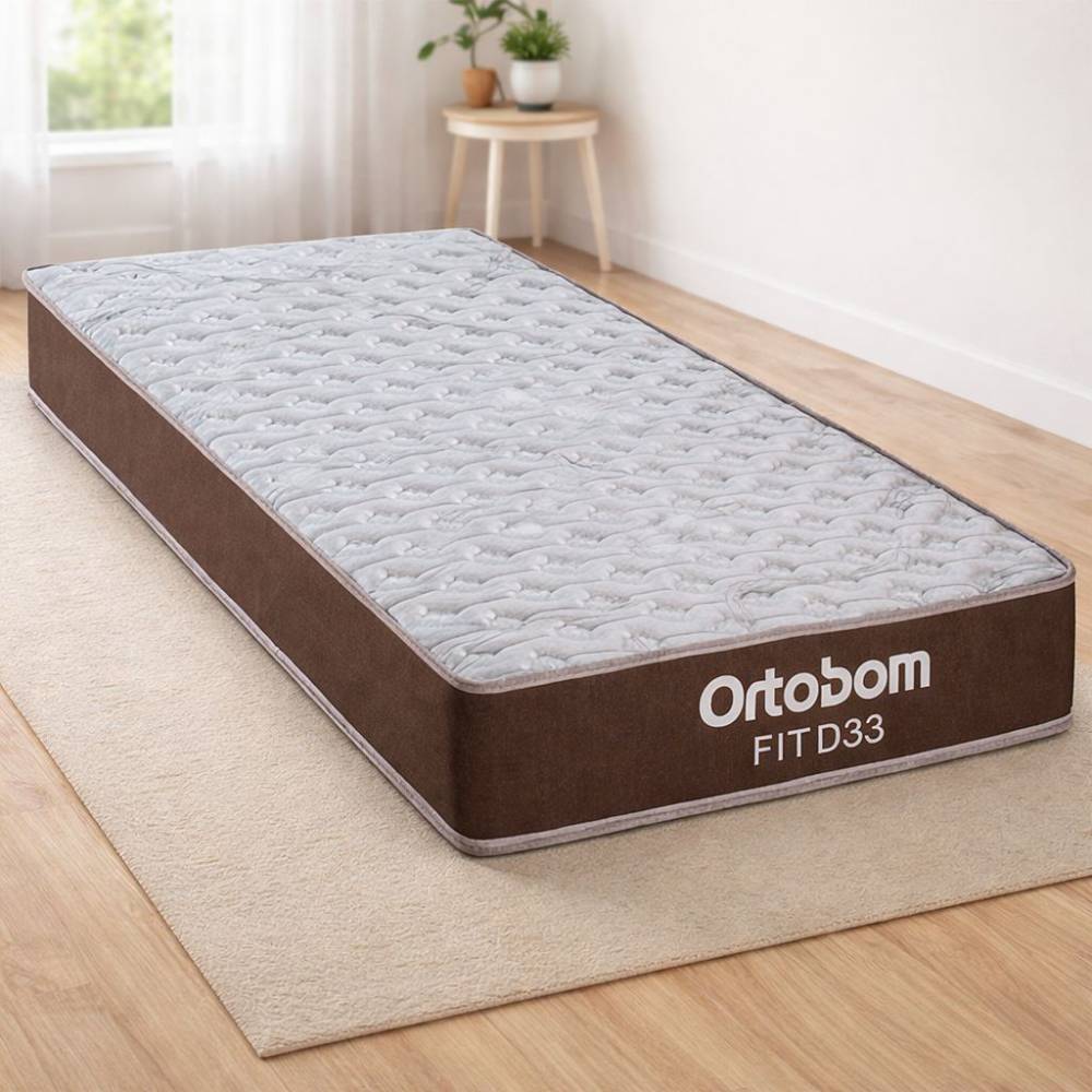 Colchão Solteiro Ortobom Fit D33  -1,88x88x12 - Marrom