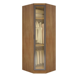 Guarda Roupa Rizon Módulo Canto Oblíquo 1 Porta Reflecta Novo Horizonte - Cinamomo