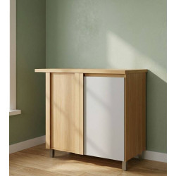 Balcão de Canto Inferior Allure -  Jequitibá/Gris Fosco