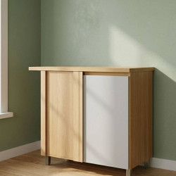 Balcão de Canto Inferior Allure -  Jequitibá/Gris Fosco