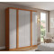 Guarda Roupa Solteiro Genebra c/ 4 Portas 2 Gavetas - Naturale/Off White