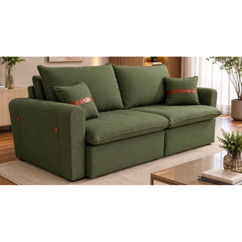 Sofá Retrátil e Reclinável Verona 2,30m - Verde