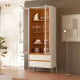 Cristaleira Brisa C/ 2 Portas 2 Gaveta - Cinamomo/Off White
