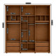Guarda Roupa Royal Casal com Led 6 Portas 4 Gavetas - Carvalho Tapajos 