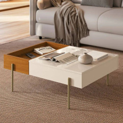Mesa de Centro Leme - Cinamomo/Off White