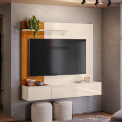 Painel Astro para Tvs até 65″ - Cinamomo/Off White