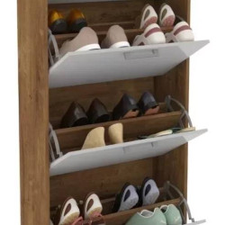 Sapateira Carol 4 portas - Nature/Off White
