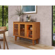 Aparador Buffet Krypton c/ Led 3 Portas - Nature