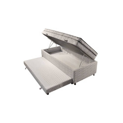 Cama Box Baú Sublime com Auxiliar - Bege