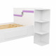 Cama Baú Hortência 2 Gavetas - Branco/Pink