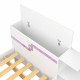 Cama Baú Hortência 2 Gavetas - Branco/Pink