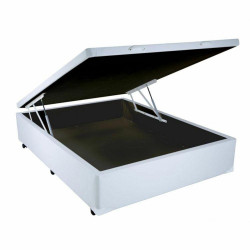 Base Box Casal Baú – 138 cm – Branca - Rufato - 2237