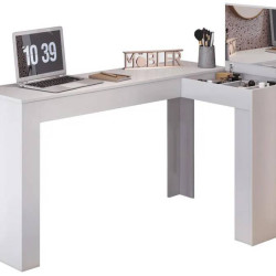 Escrivaninha de Canto com Penteadeira Jade - Branco