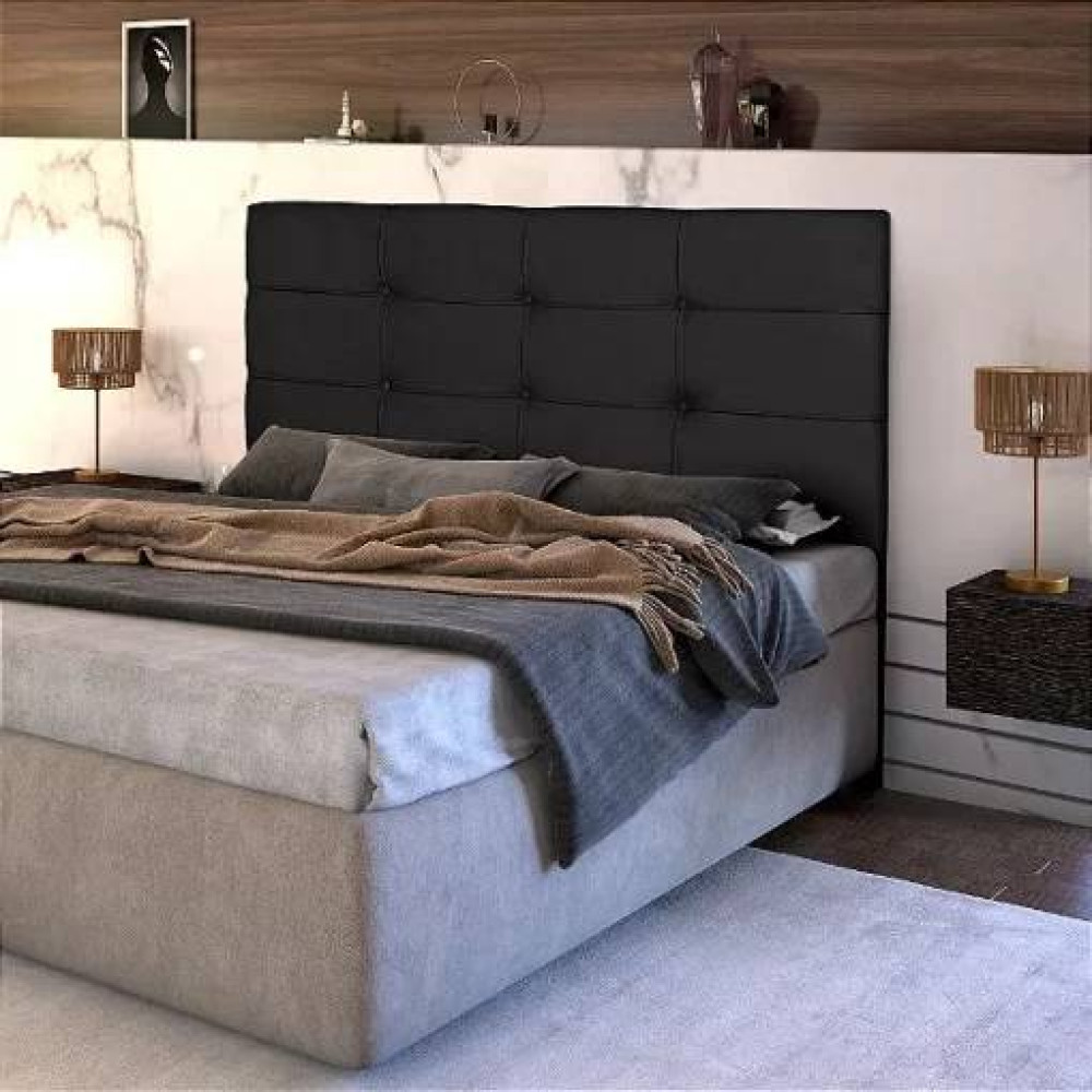 Cabeceira Cama Box Casal 1.40 Eslovênia - Preto