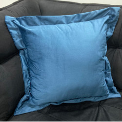 Almofada Grandeza Confort Veludo com Ziper - Azul