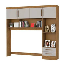 Guarda Roupa Modulado 4 Portas - Cinamomo/ Off White  Guarda Roupa Modulado 4 Portas - Cinamomo/ Off White