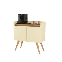Aparador Buffet Gold 2 portas - Perola/Mel Aparador Buffet Gold 2 portas - Perola/Mel