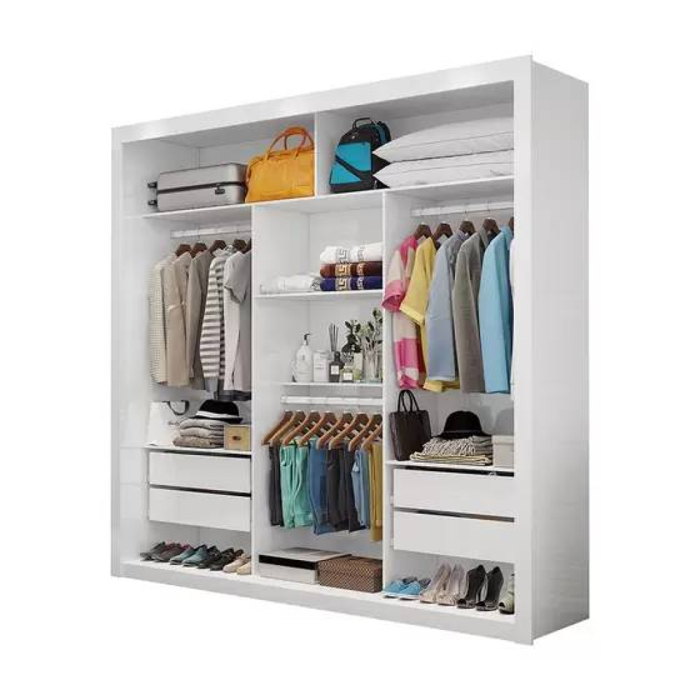 Closet Casal Berlim Sem Porta c/ 4 Gavetas - Branco