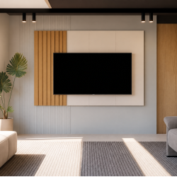 Painel Boto 1.8 para Tvs até 70 ″- Off White/Nature